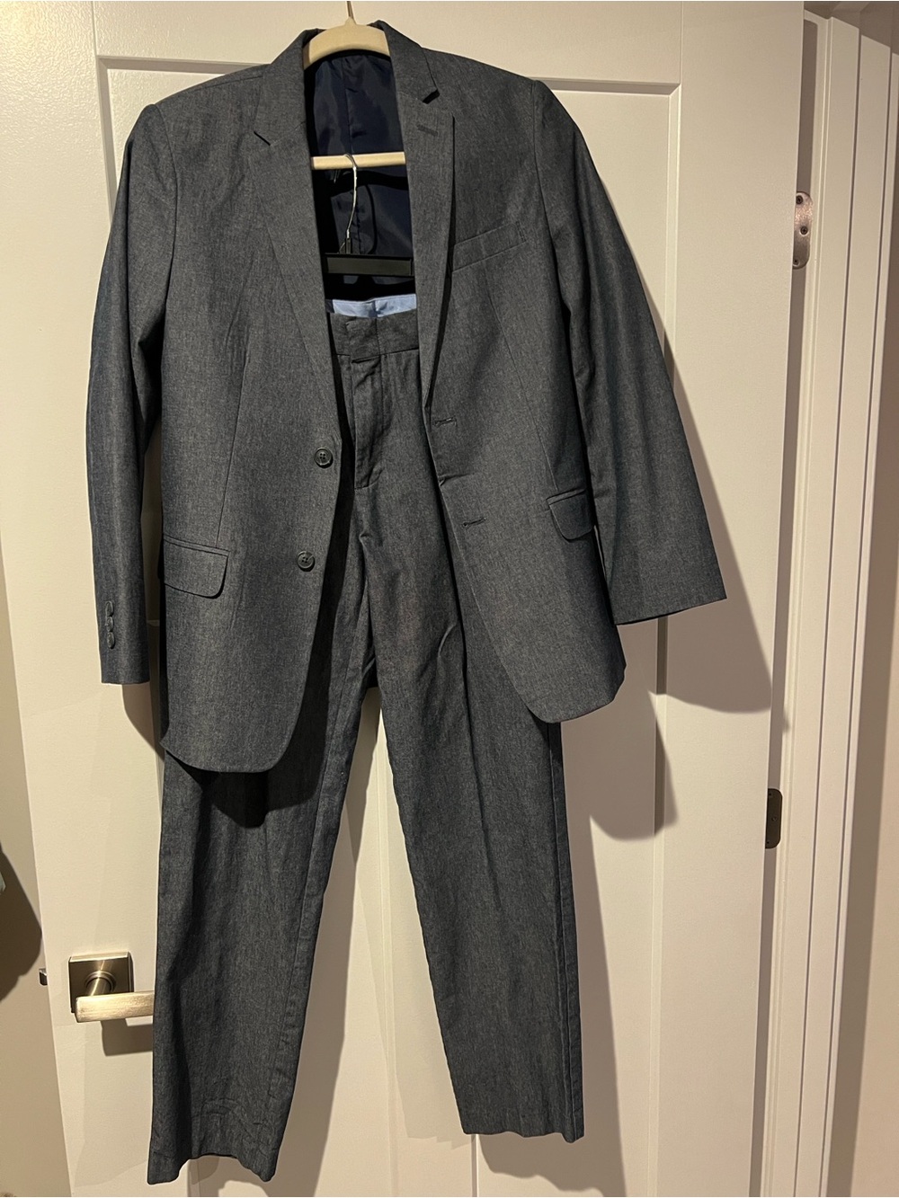 Nautica Boys Gray Two-Piece Suit Jacket & Pants